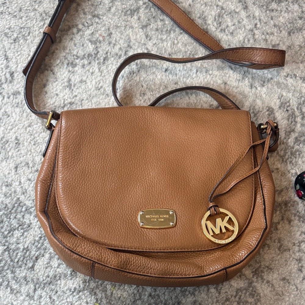 Michael Kors Tan Leather Crossbody Bag